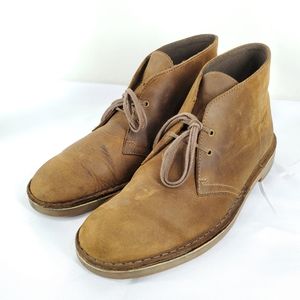 Clarks Desert Chukka Boots Mens Size 11 M Brown Bushacre Leather 82286 EUC